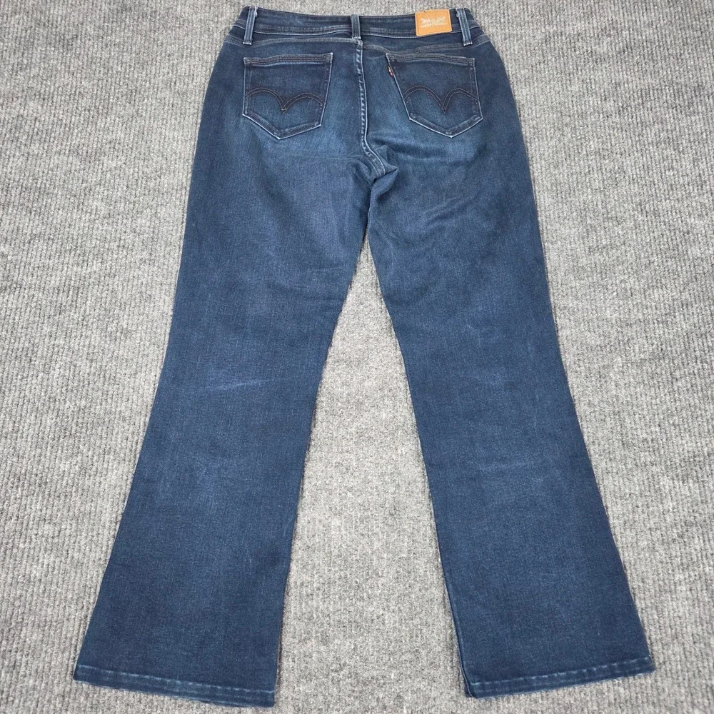 Levis 529 Curvy Bootcut Jeans Womens 12 Dark Wash‎ Denim Mid Rise Stretch 26609